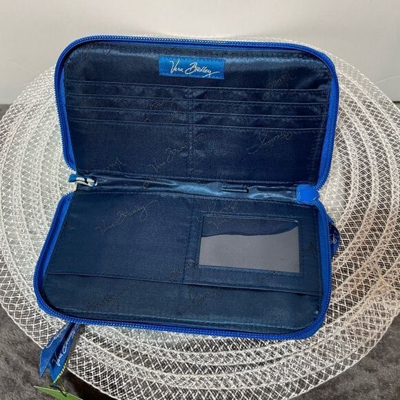 Vera Bradley Zip Around Wallet Blue Lagoon NWT - Picture 5 of 7